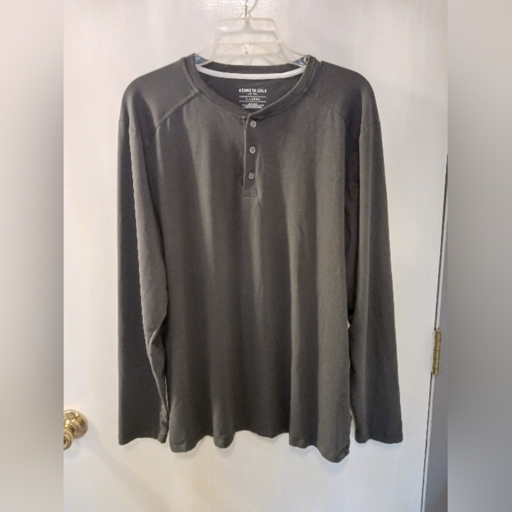 Kenneth Cole Mens XL Longsleeve Gray Minimalist Monochrome EUC